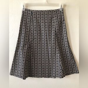 GAP Womens Cotton Spandex A line Skirt Size 1 Lightweight Navy & Beige